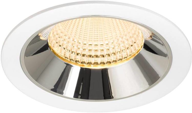 SLV NUMINOS® XL, Deckeneinbauleuchte weiß/chrom 3000 K 55°