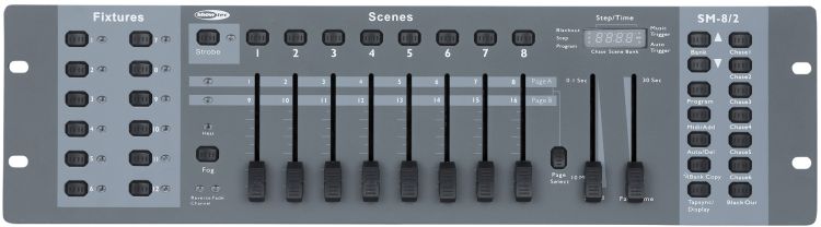 Showtec SM-8/2, 16 Kanal Lighting Desk