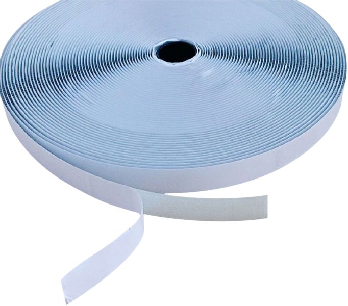 Showgear Hook and Loop Tape - Hook Side Grau - 20 mm x 25 m - selbstklebend