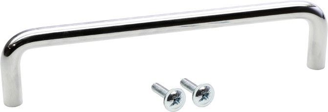 Adam Hall Hardware 3453 Bügelgriff Stahl verchromt,136 mm + 2 Schrauben M4