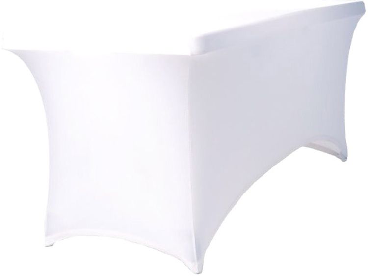 Tisch Husse weiß 170 - 200cm rechteckig Stretch