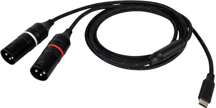 DAP-Audio FL115 – USB-C auf 2 galvanisch getrennte XLR/M 3P, 0,75 m, 384 kHz / 32 Bit – integriert