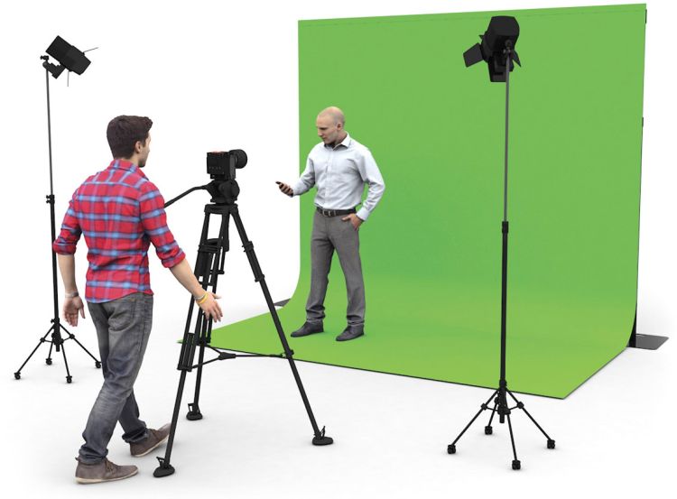 Wentex P&D Chromakey Curtain 300(h) x 590(w) Pipe & Drape Green Screen