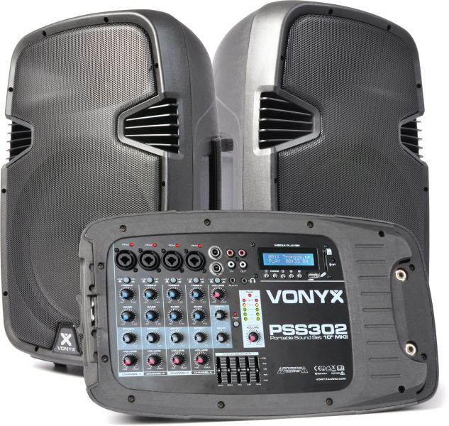 Vonyx PSS302 Tragbares Sound-Set 10" SD/USB/MP3/BT mit Ständer