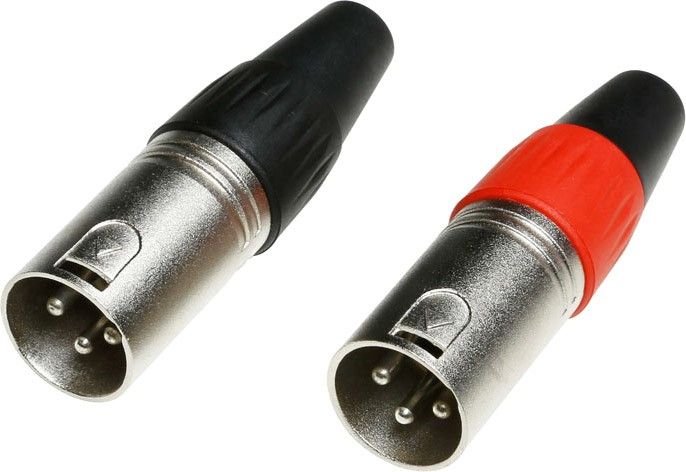 Adam Hall Connectors 7906 XLR-Kabel-Steckverbinder, 3-Pol male, Paar rot/s