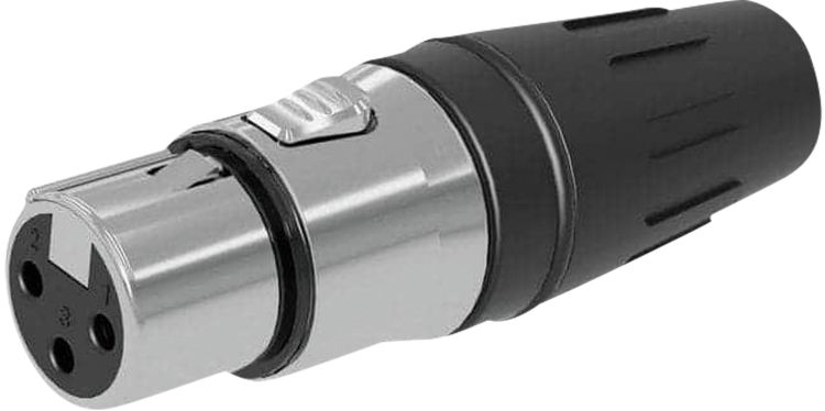 SEETRONIC XLR-3P-Stecker – Buchse, vergoldete Kontakte – Edelstahlgehäuse