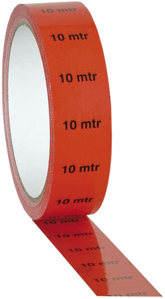 Showtec Markierungstape 25 mm/33 m "10 m" Indikator, Rot