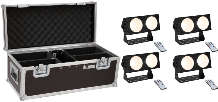 EUROLITE Set 4x LED CBB-2 COB WW Leiste + Case