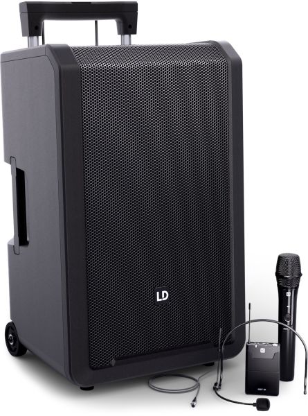 LD Systems ANNY® 12 HBH2 B8 - 12" Mobiler Bluetooth® PA-Lautsprecher mit Akkus, Mixer