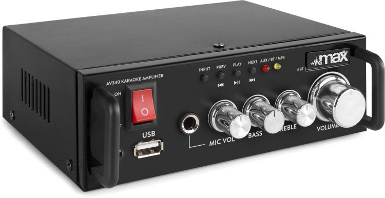 Max AV340 Karaoke-Verstärker mit Multimedia-Player