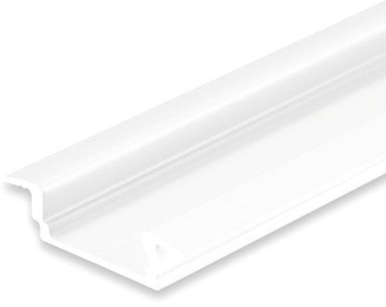 ISOLED LED Einbauprofil DIVE12 FLAT Aluminium pulverbeschichtet weiß RAL 9010, 200cm