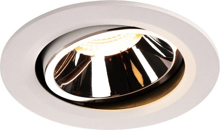 SLV NUMINOS® MOVE DL L, Indoor, luminaria empotrada de techo led blanco/cromo 3000 K 55 °