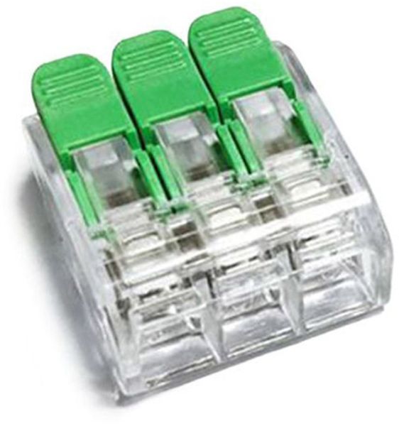 ISOLED Hebelklemme, 3-polig, 0,2-4mm², 25Stk, 450V/32A, alle Leiterarten