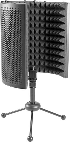 OMNITRONIC AS-04 Tisch-Mikrofon-Absorbersystem, faltbar inkl. Tripod