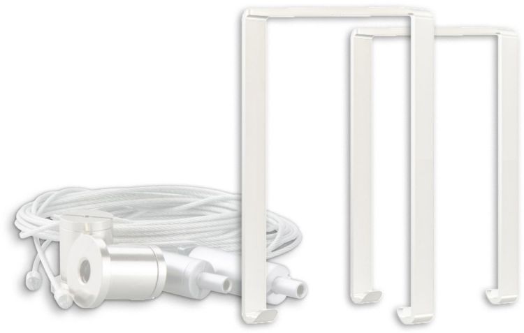 ISOLED Montagebügel Z65 für Leuchtenprofil HALON mit Seilabhängung, 2 STK, weiß