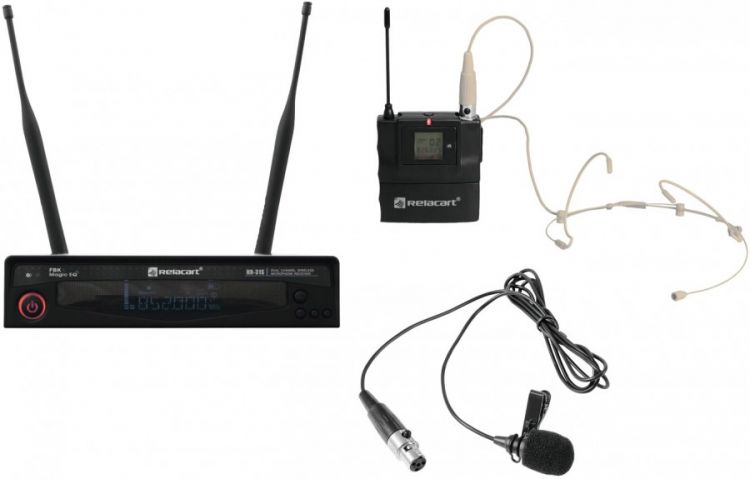 RELACART Set HR-31S Bodypack mit Headset und Lavalier