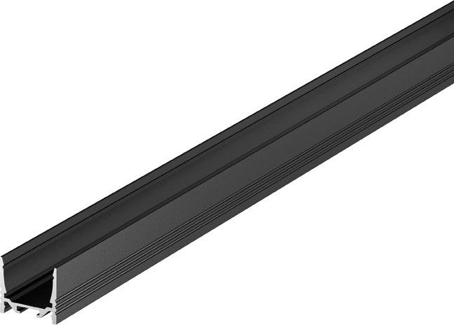 SLV GRAZIA 20, Aufbauprofil, LED, standard, gerillt, 3m, schwarz