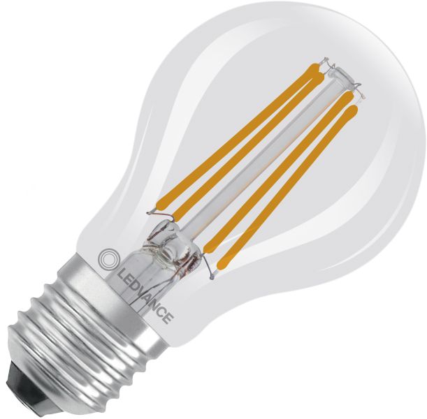 LEDVANCE LED Classic A 40 Glühfaden Energieeffizienzklasse A S 2,2 W 827 Klar E27