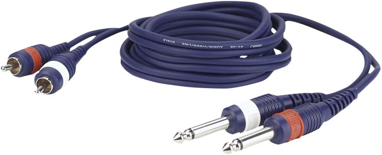 DAP FL23 - 2 RCA Male L/R > 2 mono Klinke L/R 3 m