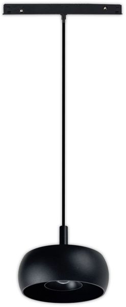 ISOLED Track48 Hängeleuchte Circle 8W, 45°, 48V DC, schwarz, 1800-4000K, DALI DT8