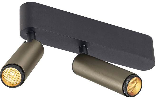 SLV GRIP! S, Deckenaufbauleuchte, double, PHASE, 3000 K, 21 W, 29°, bronze / schwarz