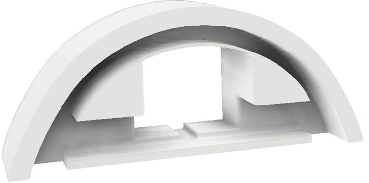 ISOLED Endkappe für LED T5/T8 Umrüstplatine inkl. Abdeckung COVER69 mit Kabeldurchführung