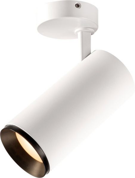 SLV NUMINOS® SPOT PHASE L, Indoor, luminaria de superficie de techo led blanco/negro 3000 K 24°