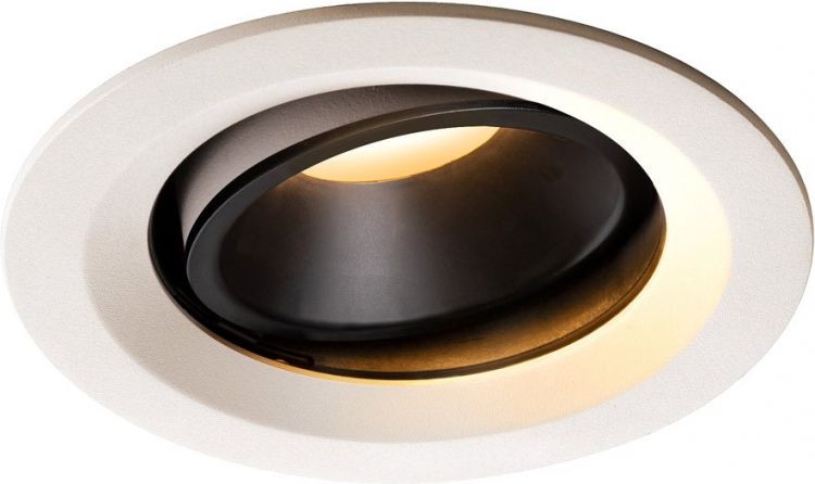 SLV NUMINOS, encastré de plafond intérieur, 20°, blanc/noir, LED, 2700K, orientable