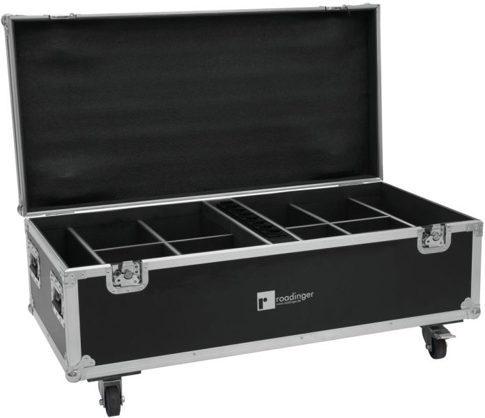ROADINGER Flightcase 8x AKKU IP PAR 7 QCL WDMX mit Ladefunktion
